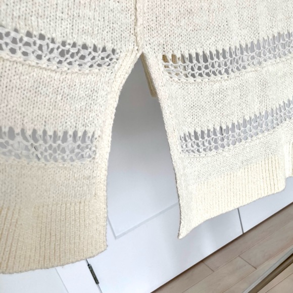 Long Open-Front Cardigan - Off-White - XS - Picture 4 of 7